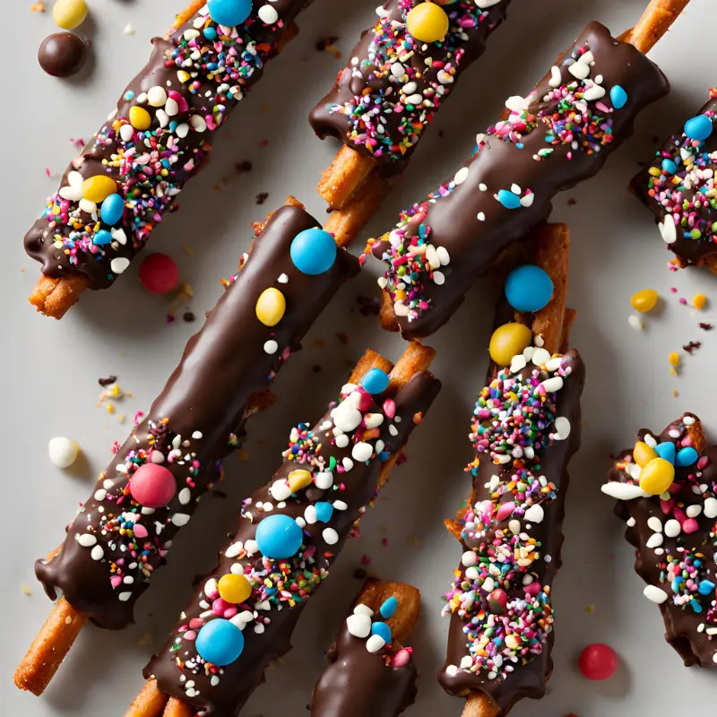Chocolate-Dipped Pretzel Rods
