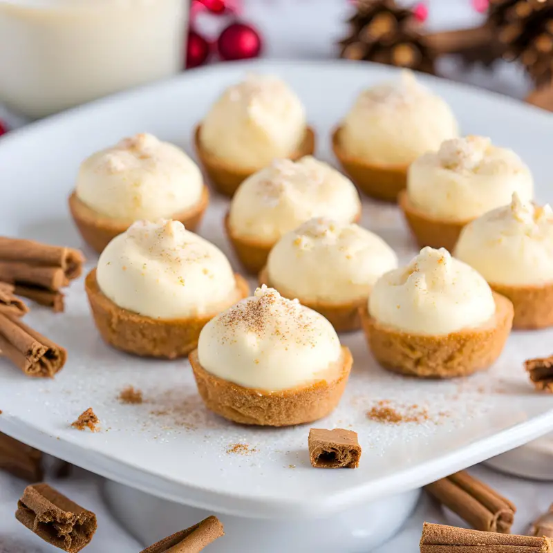 Eggnog Cheesecake Bites