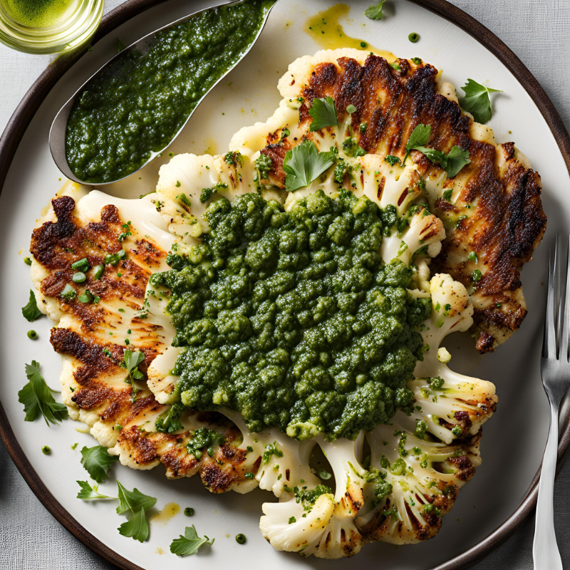 Cauliflower Steak with Chimichurri Sauce