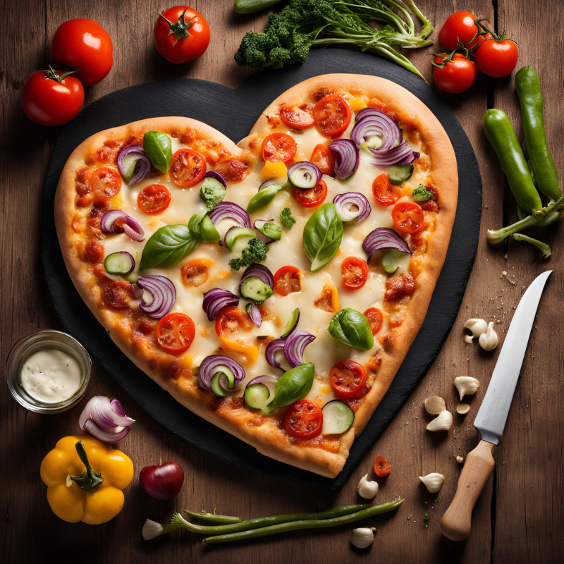 Homemade Heart-Shaped Pizza