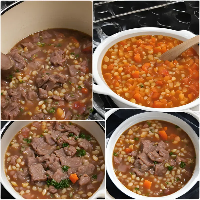 beef barley soup in crockpot