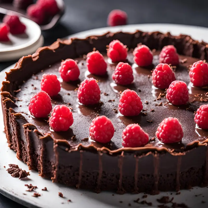 Chocolate Raspberry Tart Cake