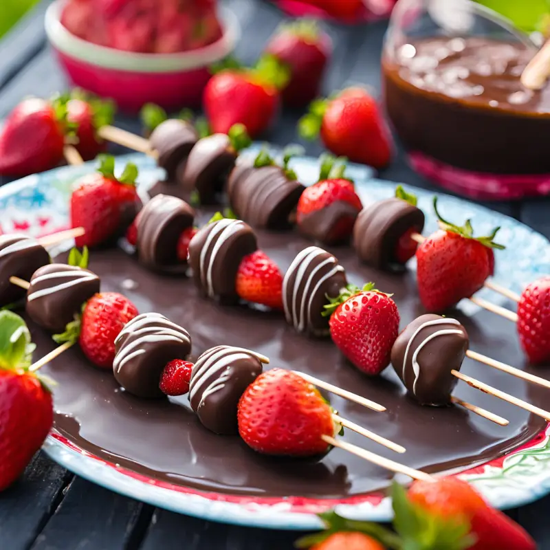 Chocolate Strawberry Skewers
