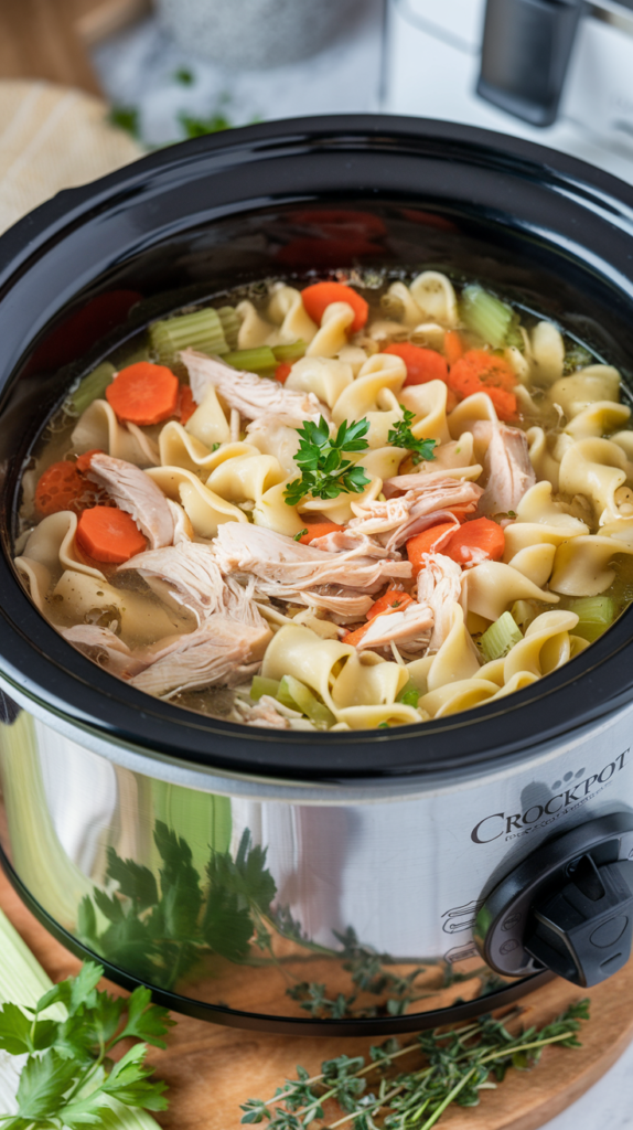 Crockpot Chicken Noodle Soup