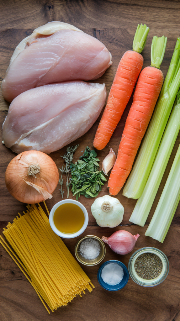 Crockpot Chicken Noodle Soup Ingredients list