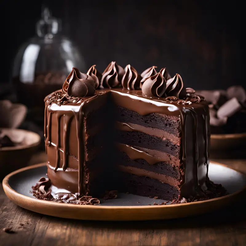 Decadent Chocolate Truffle Cake