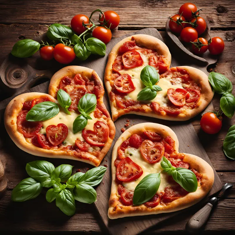 Heart-Shaped Pizzas