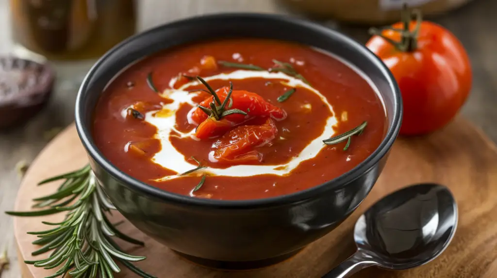 Hearty fire roasted tomato soup recipe