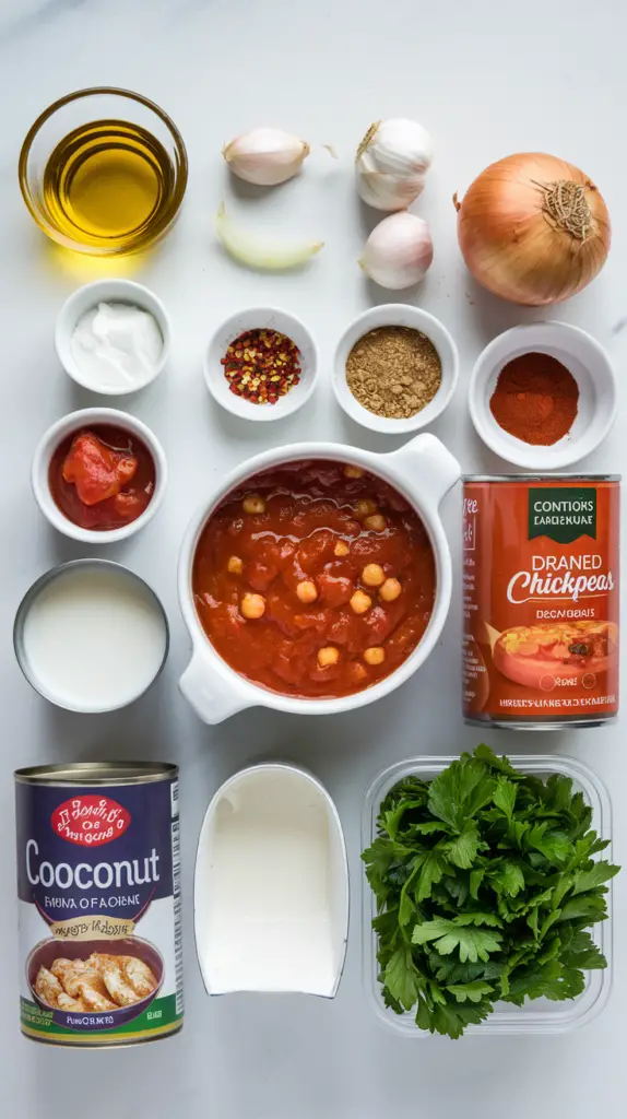 Marry Me Chickpeas recipe ingredients