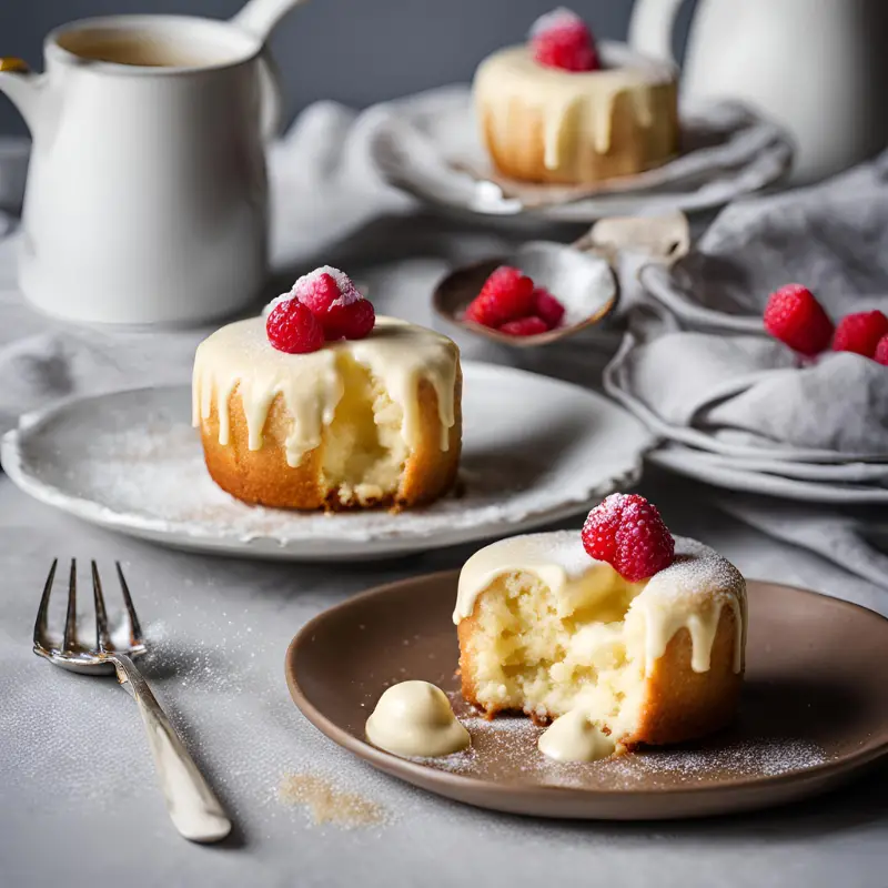 Molten White Chocolate Cakes