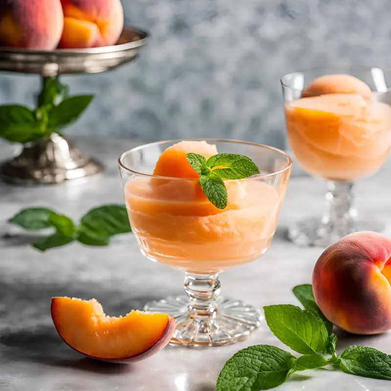 Peach Bellini Sorbet