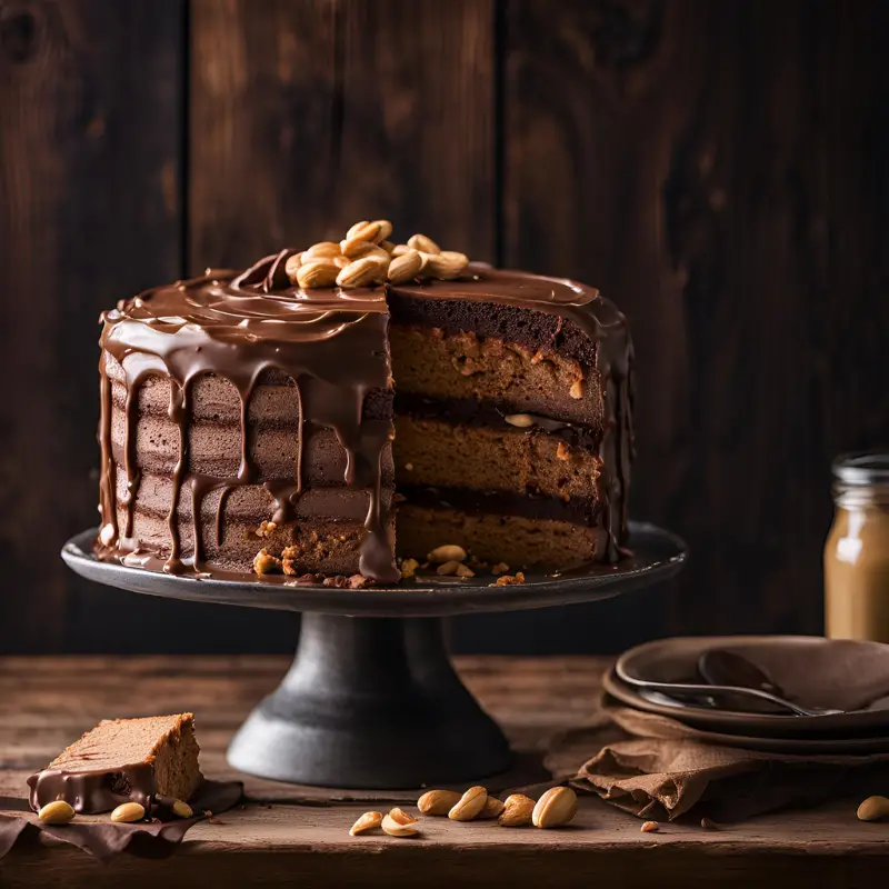Peanut Butter Chocolate Layer Cake