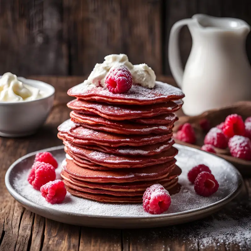Red Velvet Pancakes