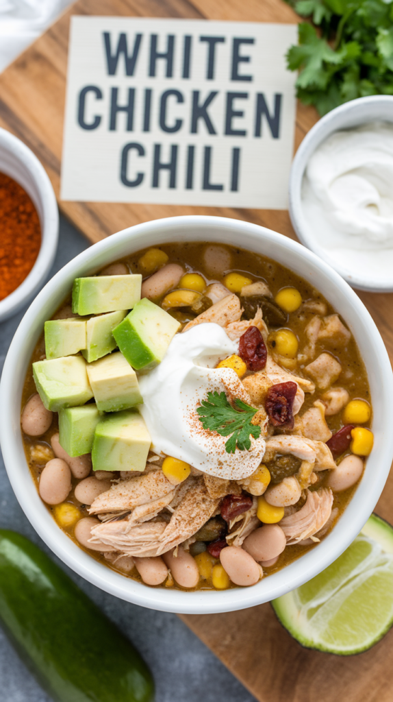 Slow Cooker Creamy White Chicken Chili