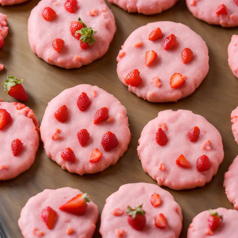 Strawberry Jello Cookies