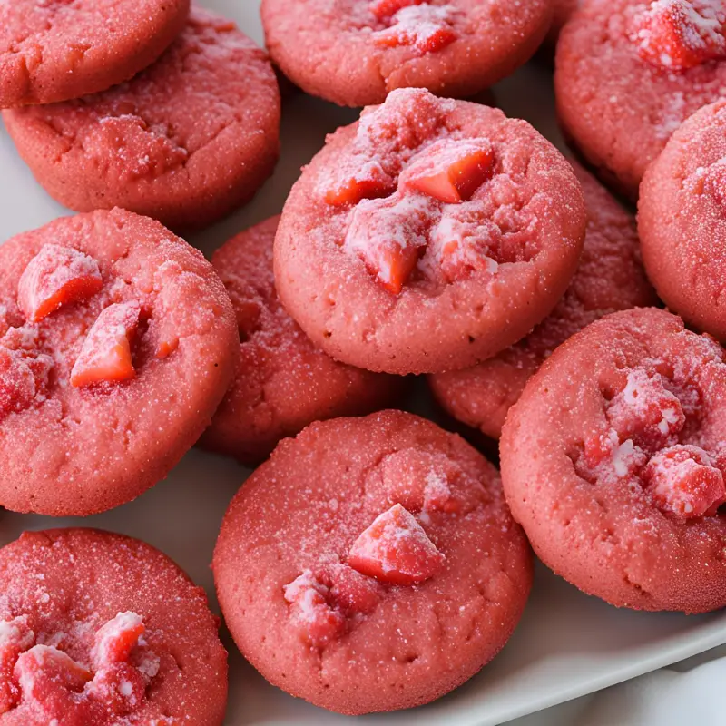 Strawberry Jello Cookies