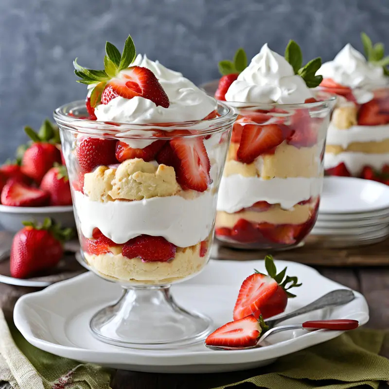 Strawberry Shortcake Trifles