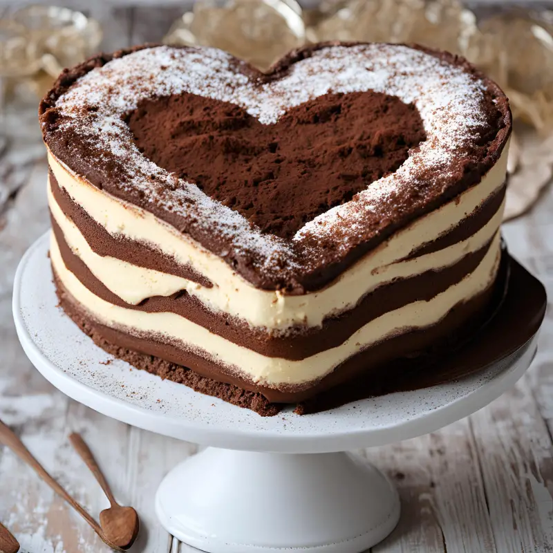 Tiramisu Heart Cake