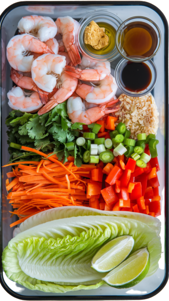healthy Shrimp Lettuce Wraps ingredients