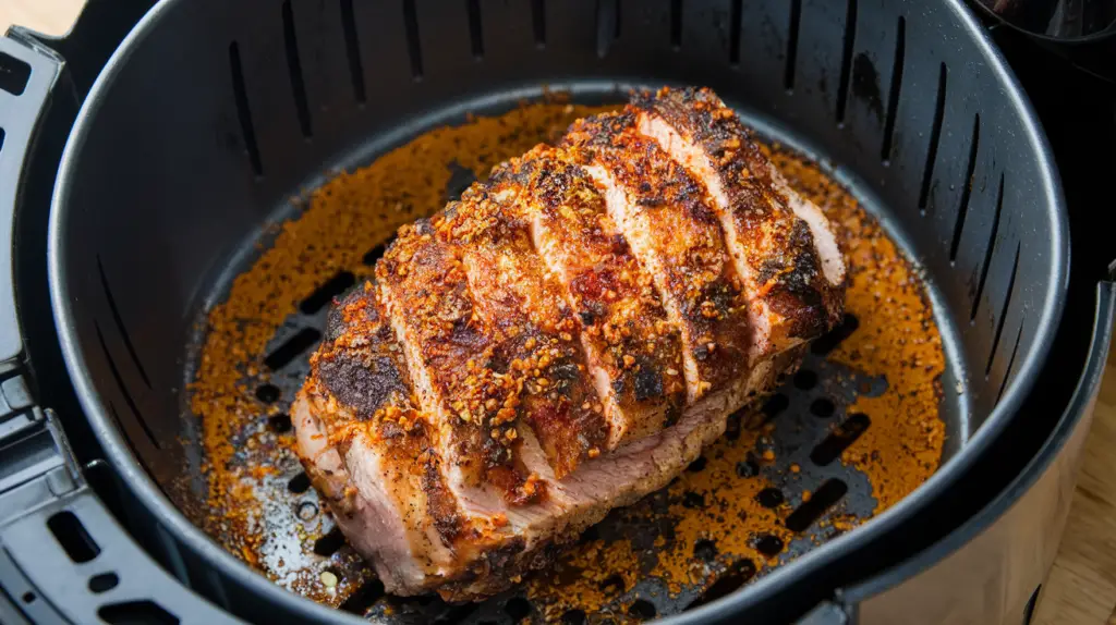 5. Remove the pork from the air fryer