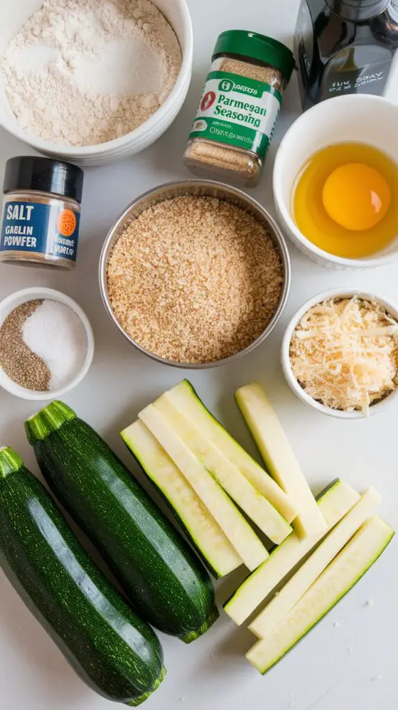 Air Fryer Zucchini Fries Ingredients