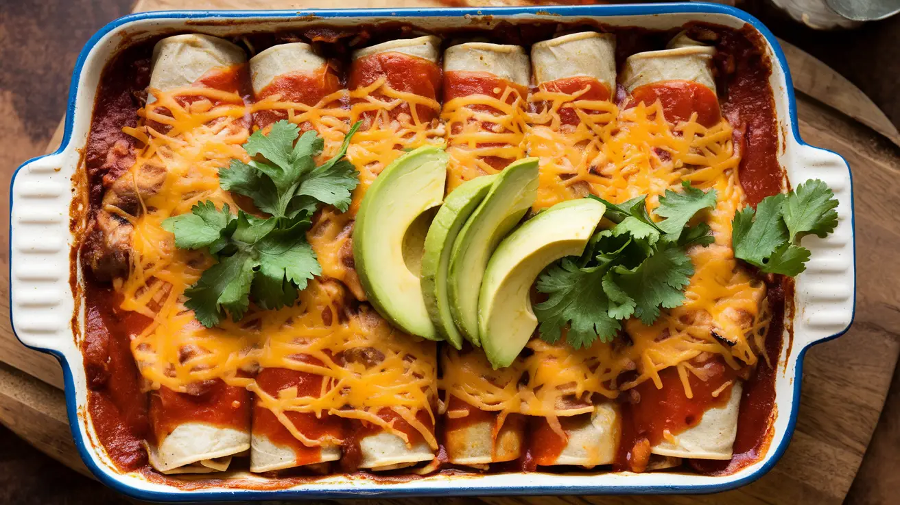 Chicken Enchiladas Casserole With Red Sauce!