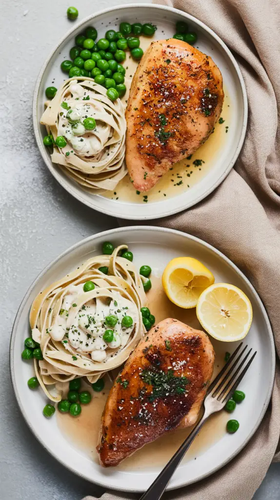 Chicken Piccata with pasta