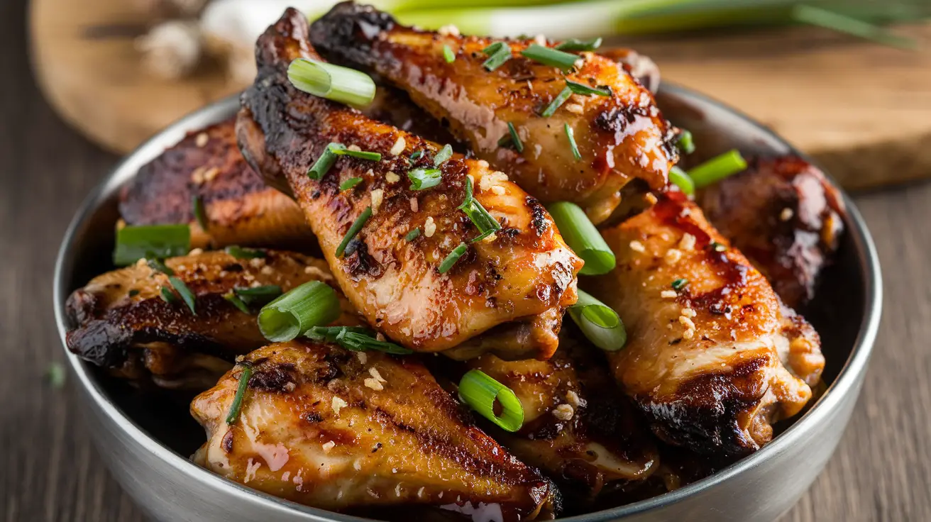 3-Ingredient Garlic-Herb Crispy Grilled Chicken Wings!
