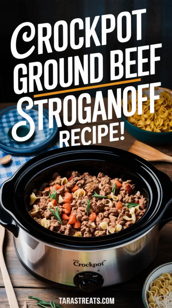Crockpot Ground Beef Stroganoff Recipe!