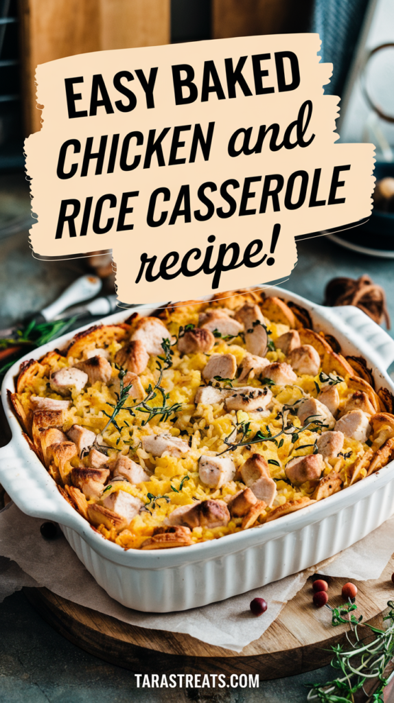 Easy Baked Chicken and Rice Casserole Recipe!