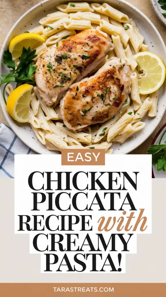 Easy Chicken Piccata Recipe with Creamy Pasta