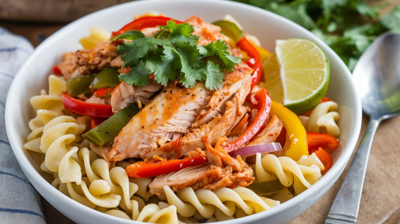 One Pot Chicken Fajita Pasta!