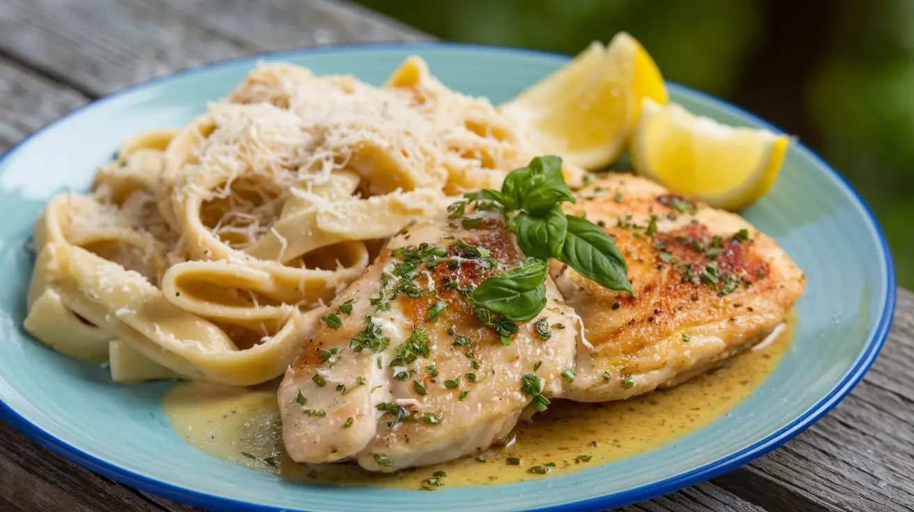 Easy Chicken Piccata Recipe with Creamy Pasta!