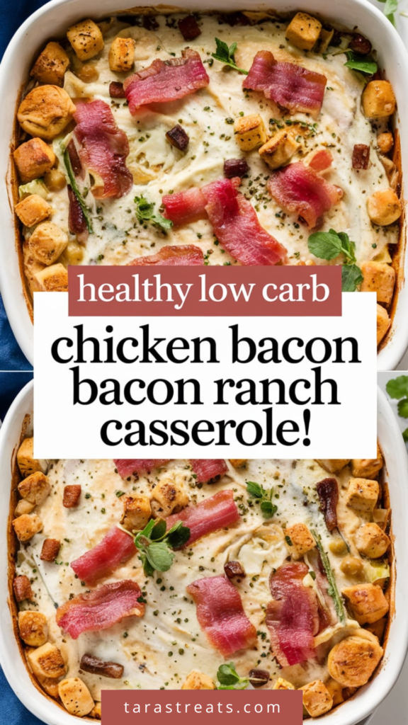 Healthy Low Carb Chicken Bacon Ranch Casserole