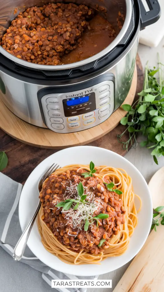 Lentil Spaghetti Bolognese