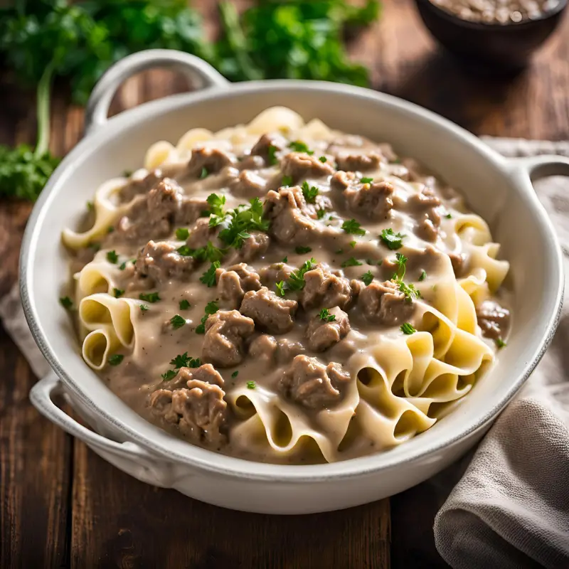 One Pot Beef Stroganoff