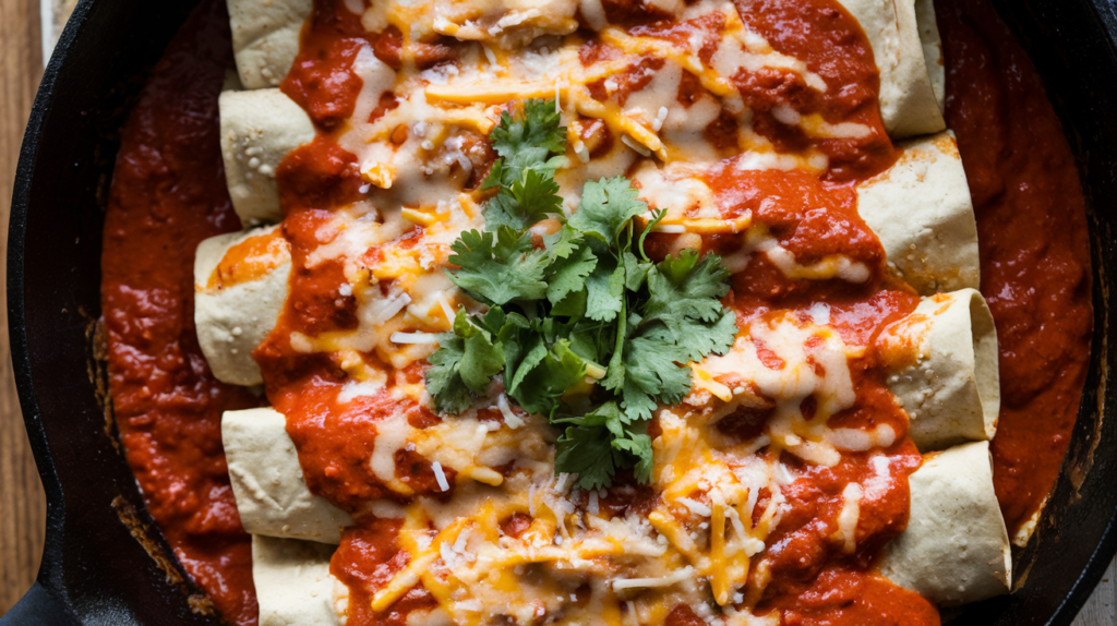 Shredded Chicken Enchiladas Easy