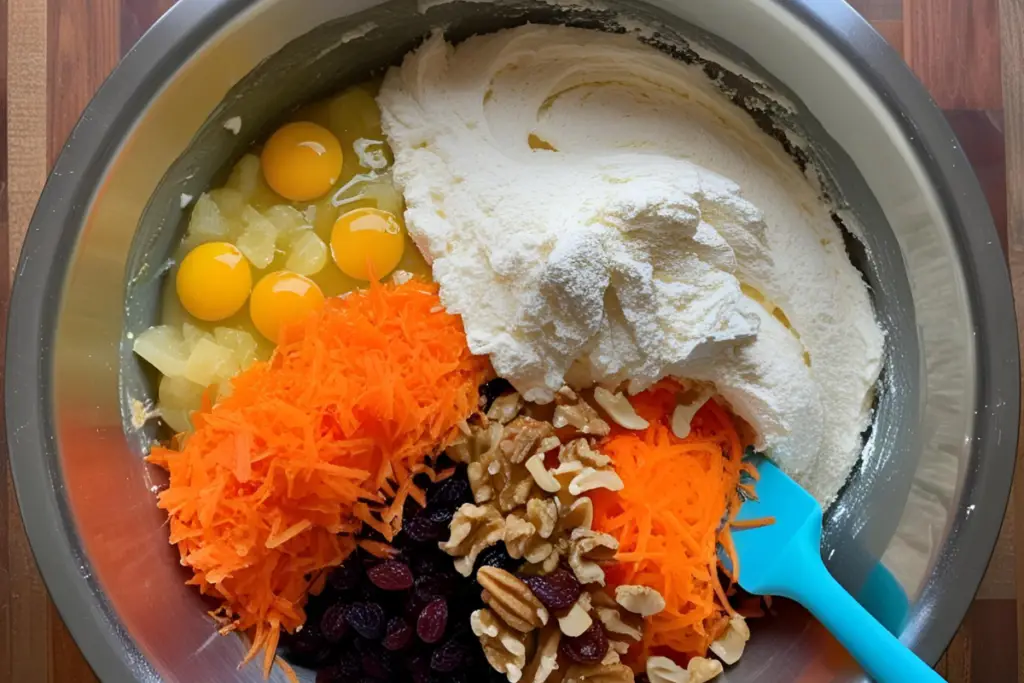 2. Mix the Carrot cake Batter