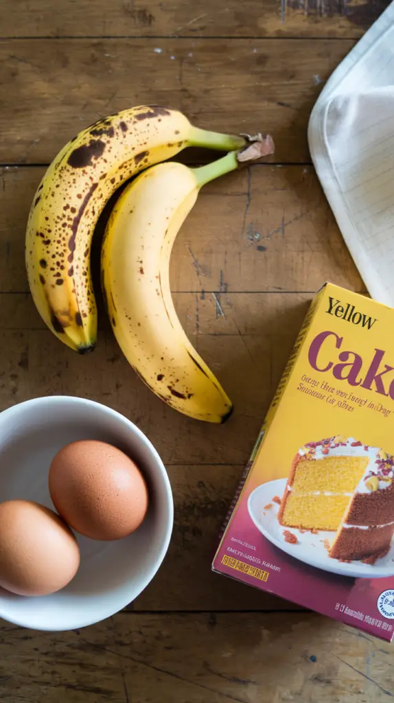3 Ingredients Easy Banana Bread Ingredients