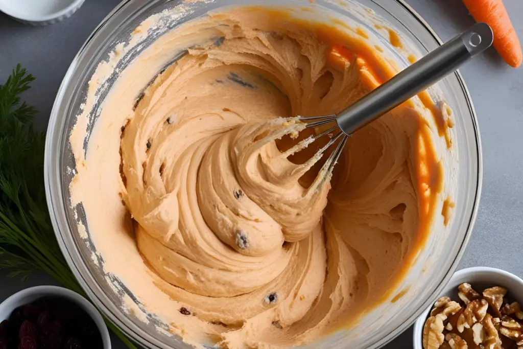 3. Beat the cake batter with a mixer
