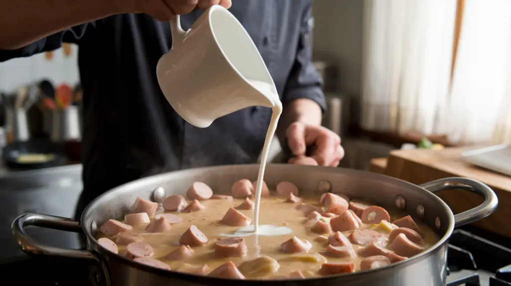 Add Milk to the sausage gravy