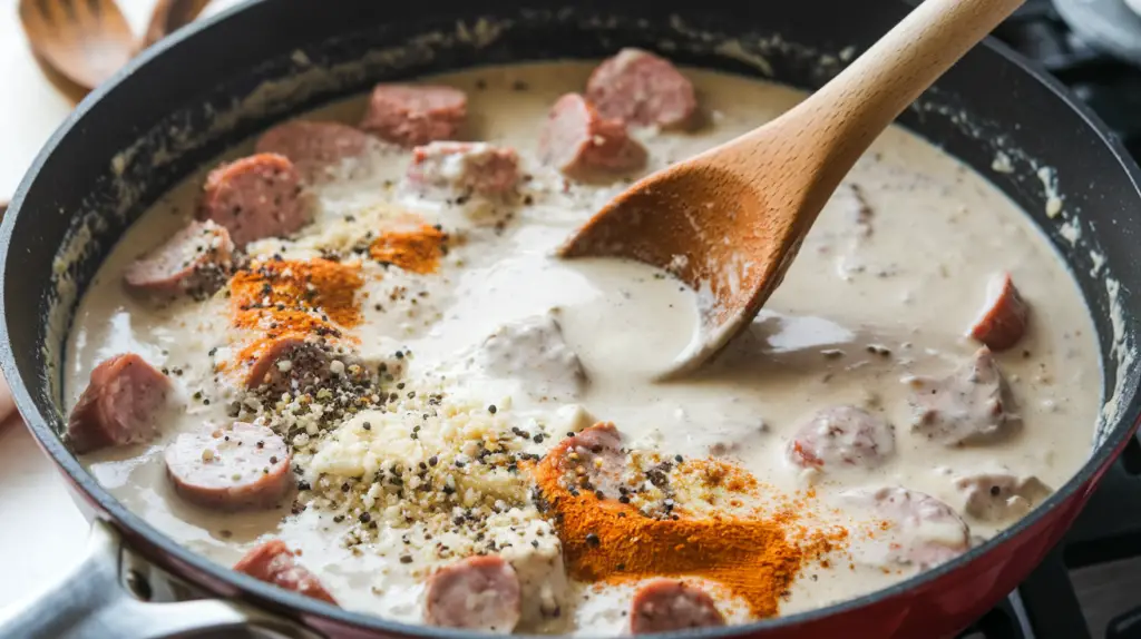 Add spices to the Sausage Gravy