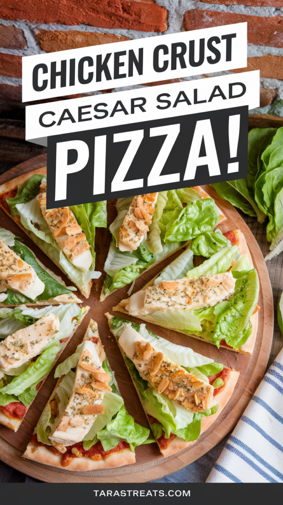 Chicken Crust Caesar Salad Pizza