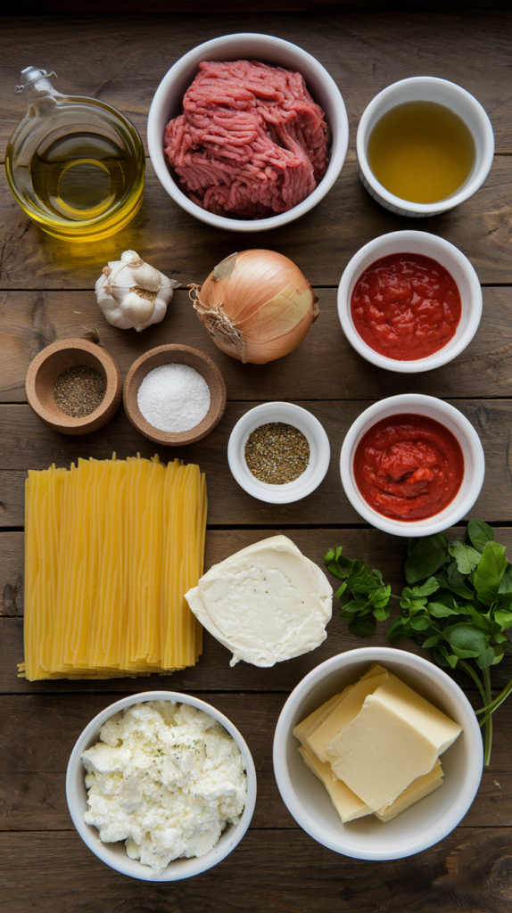 Easy Lasagna Soup ingredients