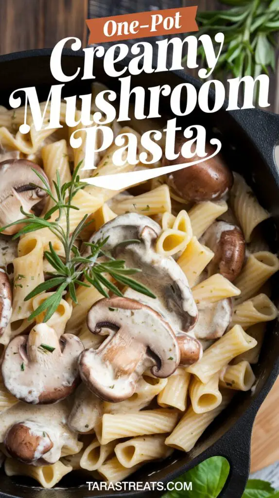 One-Pot Creamy Mushroom Pasta!