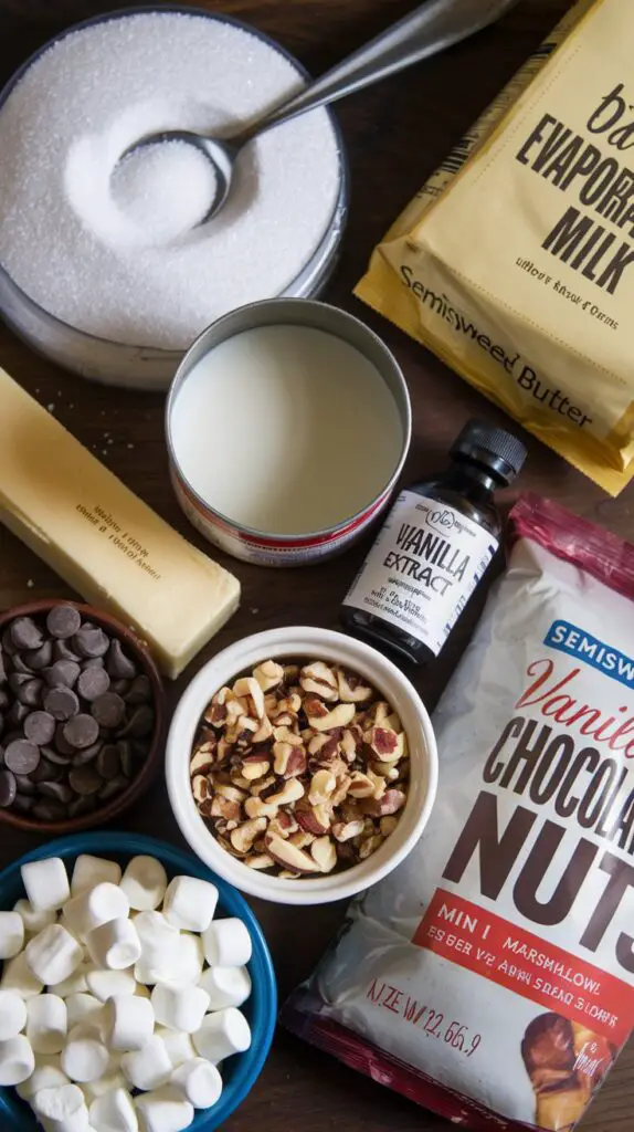 Paula Deen’s 5 Minute Fudge Ingredients