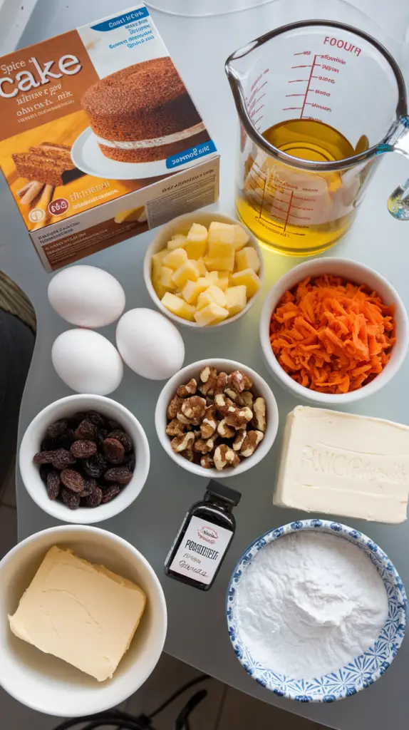Paula Deen’s Carrot Cake Ingredients