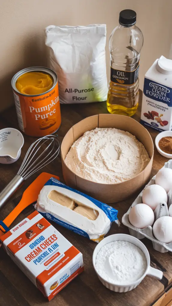 Paula Deen's Pumpkin Cream Cheese Bars Ingredients