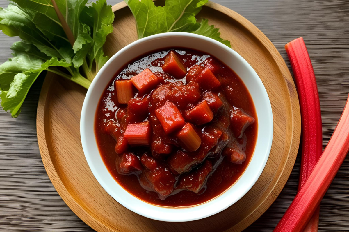 Sweet & Spicy Indian Rhubarb Chutney Recipe