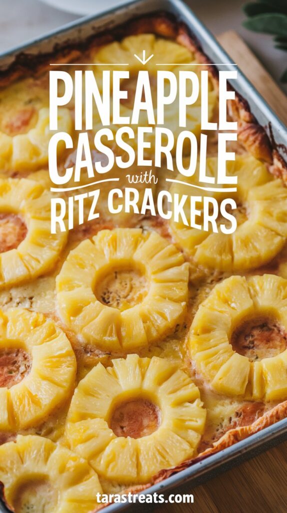 Pineapple Casserole With Ritz Crackers